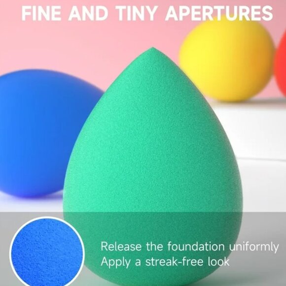 Raindrops Foundation Face Makeup Multiple Colors Sponges 6-Pieces Sponges - Picture 5 of 5